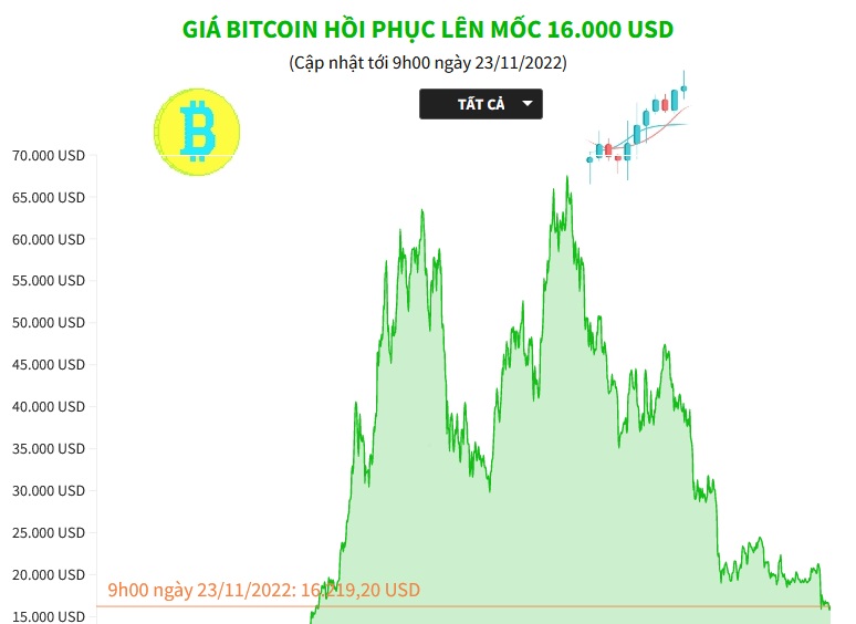 Interactive Giá Bitcoin hồi phục lên mốc 16 000 USD