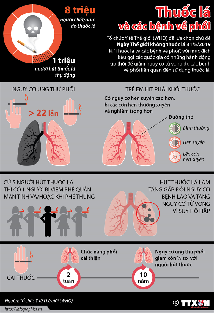 Thuốc lá và các bệnh về phổi