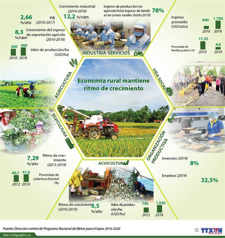 Economía rural mantiene ritmo de crecimiento