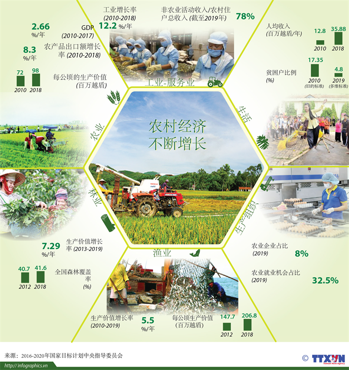 越南农村经济不断增长
