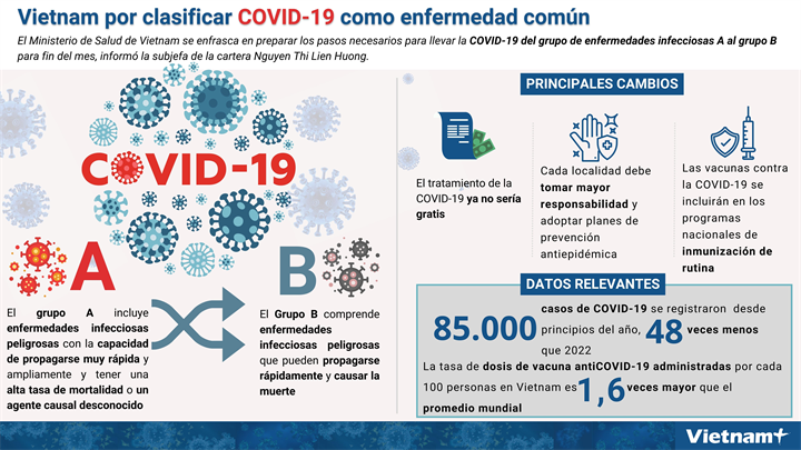 Vietnam por clasificar COVID-19 como enfermedad común