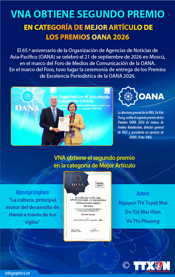 VNA gana segundo premio en la categoría de Mejor de Premios OANA 2026