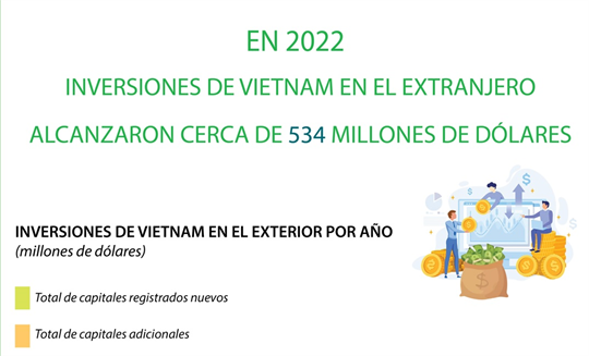 Inversiones de Vietnam en el extranjero alcanzaron cerca de 534 millones de dólares 