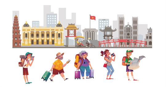 Llegadas de turistas extranjeros a Vietnam crecen 21,5%