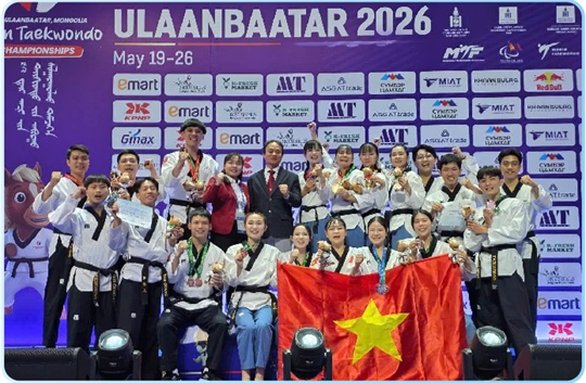 Taekwondo : le Vietnam décroche deux médailles d’or en poomsae aux Championnats d’Asie 2026
