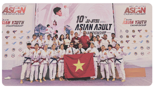 Le Vietnam se classe 2e aux Championnats d'Asie de Jujitsu 2026