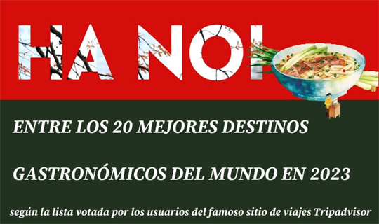 Hanoi entre mejores destinos gastronómicos del mundo en 2023