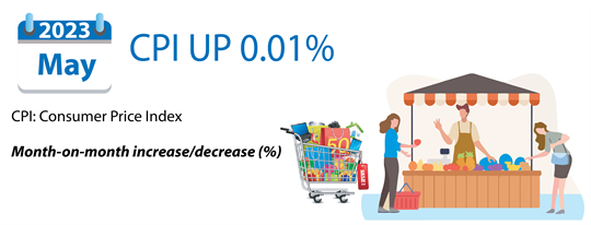 May CPI inches up 0.01%
