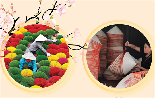 Belleza de algunos pueblos artesanales de Hanoi durante el Tet (Nuevo Año Lunar)