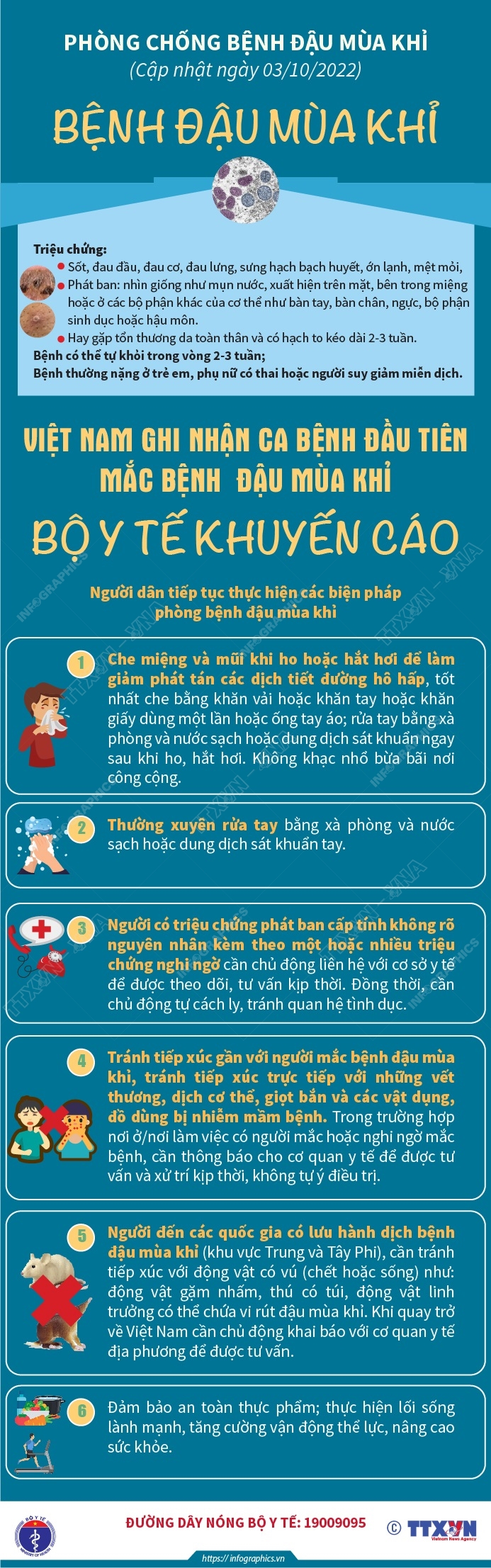 Bộ Y tế cập nhật Khuyến cáo phòng, chống bệnh Đậu mùa khỉ