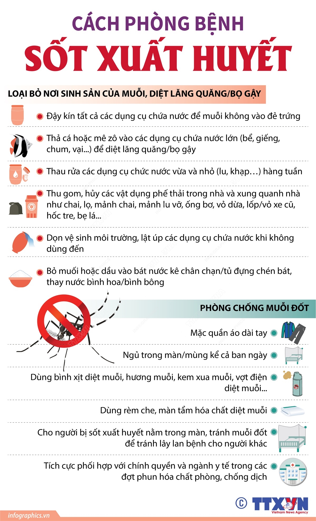 Cách phòng bệnh Sốt xuất huyết