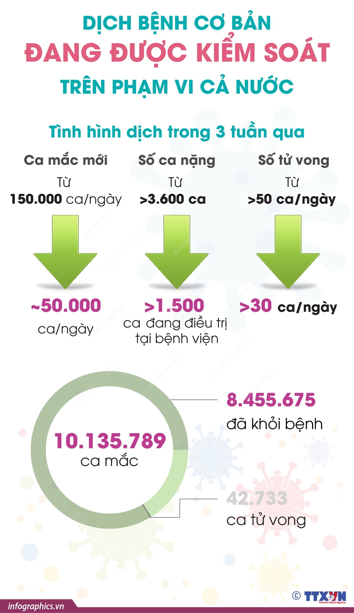 Dịch bệnh cơ bản đang được kiểm soát trên phạm vi cả nước