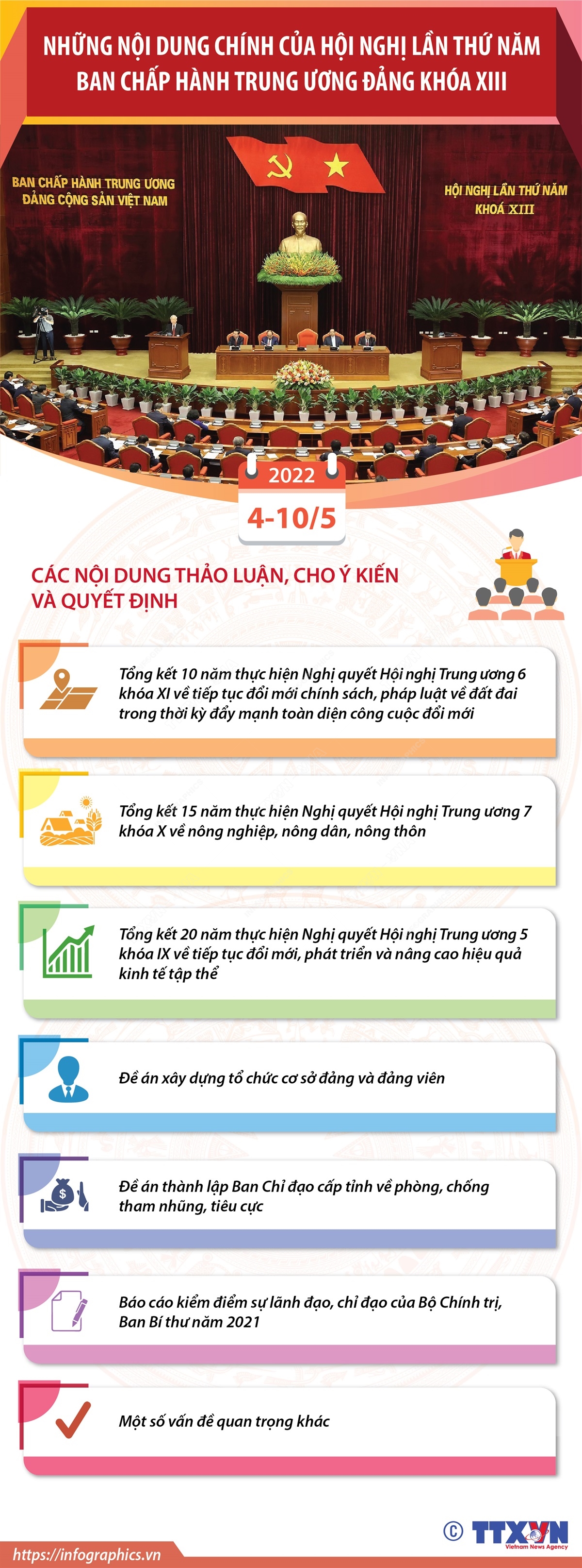 Những nội dung chính của Hội nghị lần thứ năm Ban Chấp hành Trung ương Đảng khóa XIII