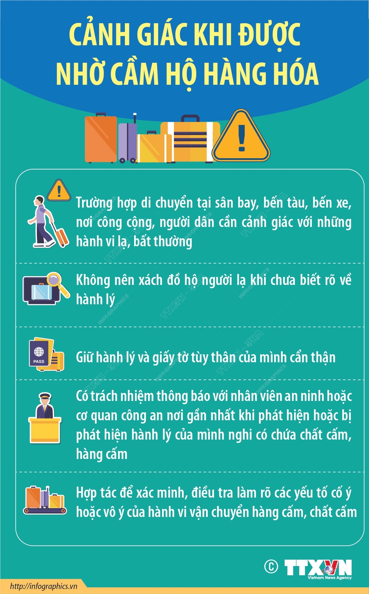 Cảnh giác khi được nhờ cầm hộ hàng hóa