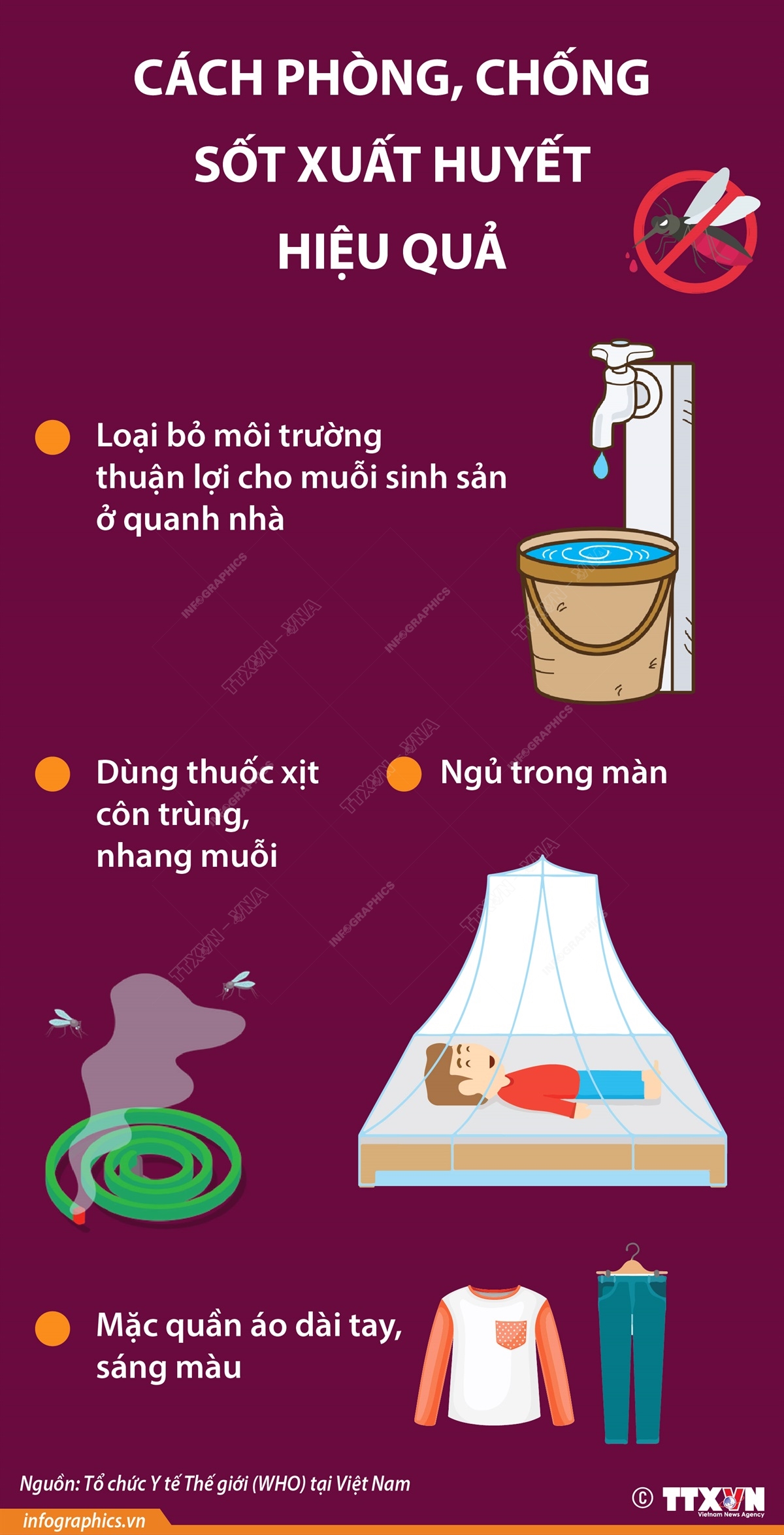 Cách phòng, chống sốt xuất huyết hiệu quả