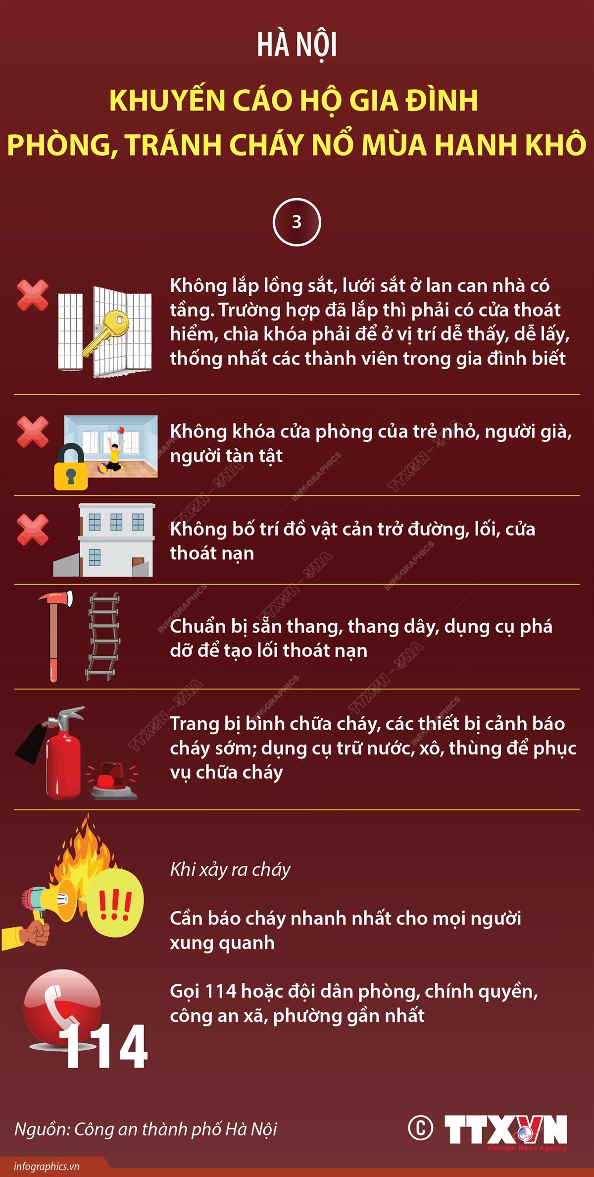 Hà Nội: Khuyến cáo hộ gia đình phòng, tránh cháy nổ mùa hanh khô (Phần 3)