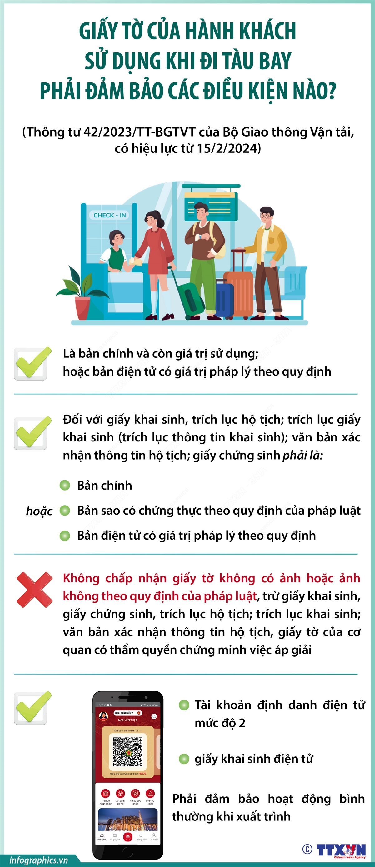 Giấy tờ của hành khách sử dụng khi đi tàu bay phải đảm bảo các điều kiện nào?