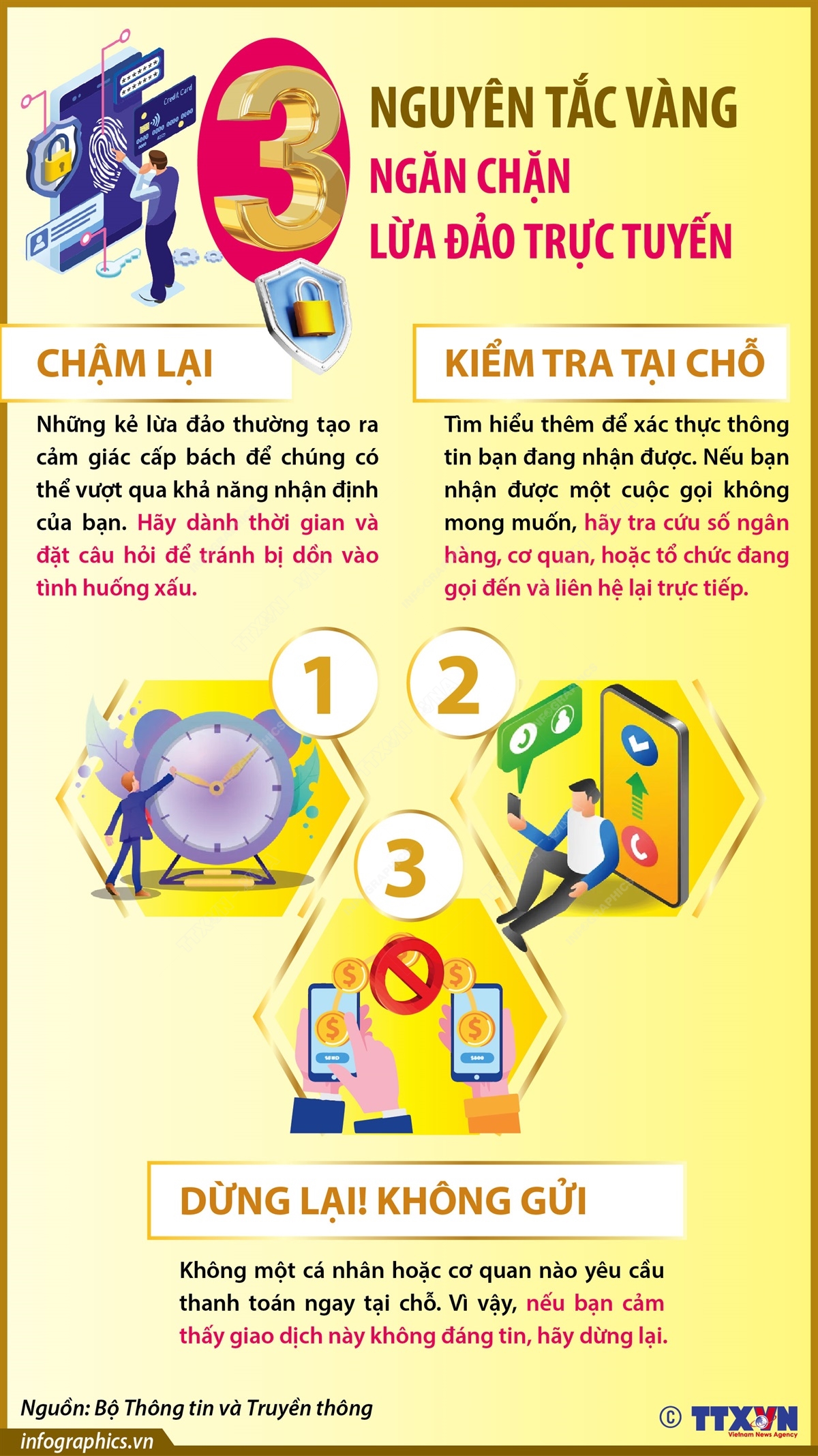 3 nguyên tắc vàng ngăn chặn lừa đảo trực tuyến