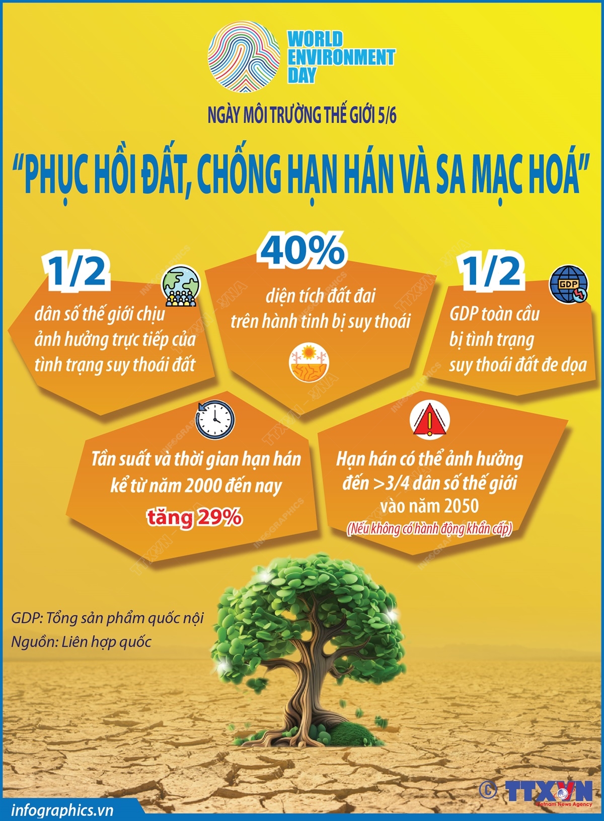 Ngày Môi trường Thế giới 5/6: “Phục hồi đất, chống hạn hán và sa mạc hoá”