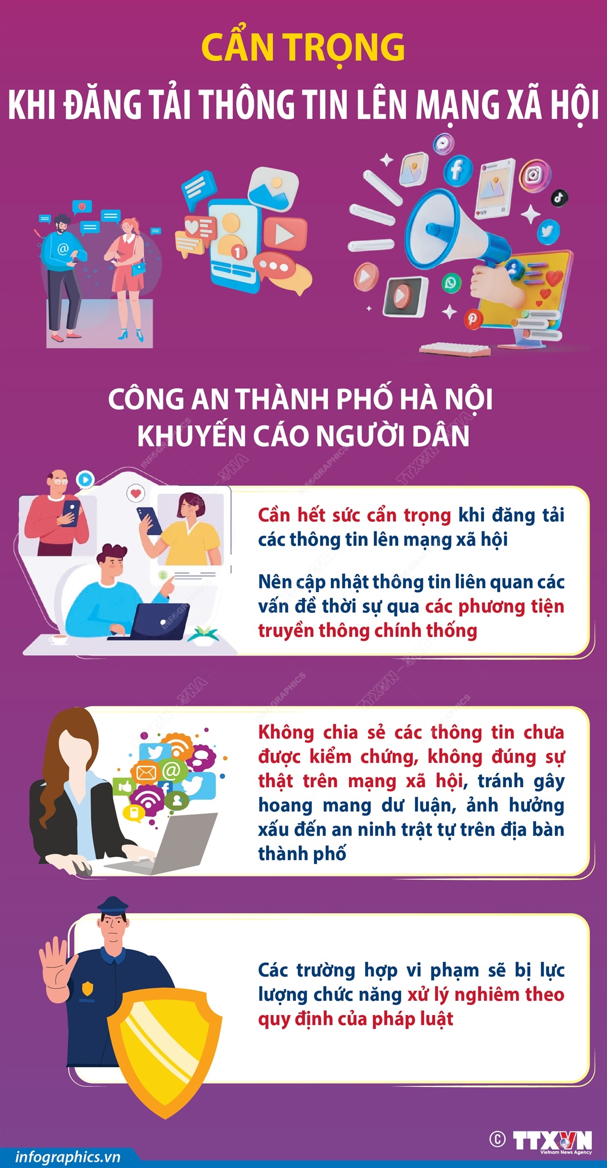 Cẩn trọng khi đăng tải thông tin lên mạng xã hội