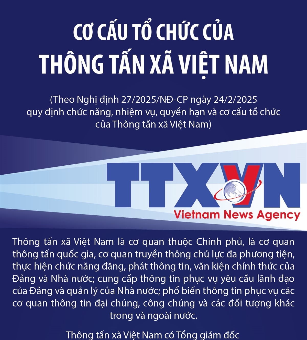 Cơ cấu tổ chức của Thông tấn xã Việt Nam