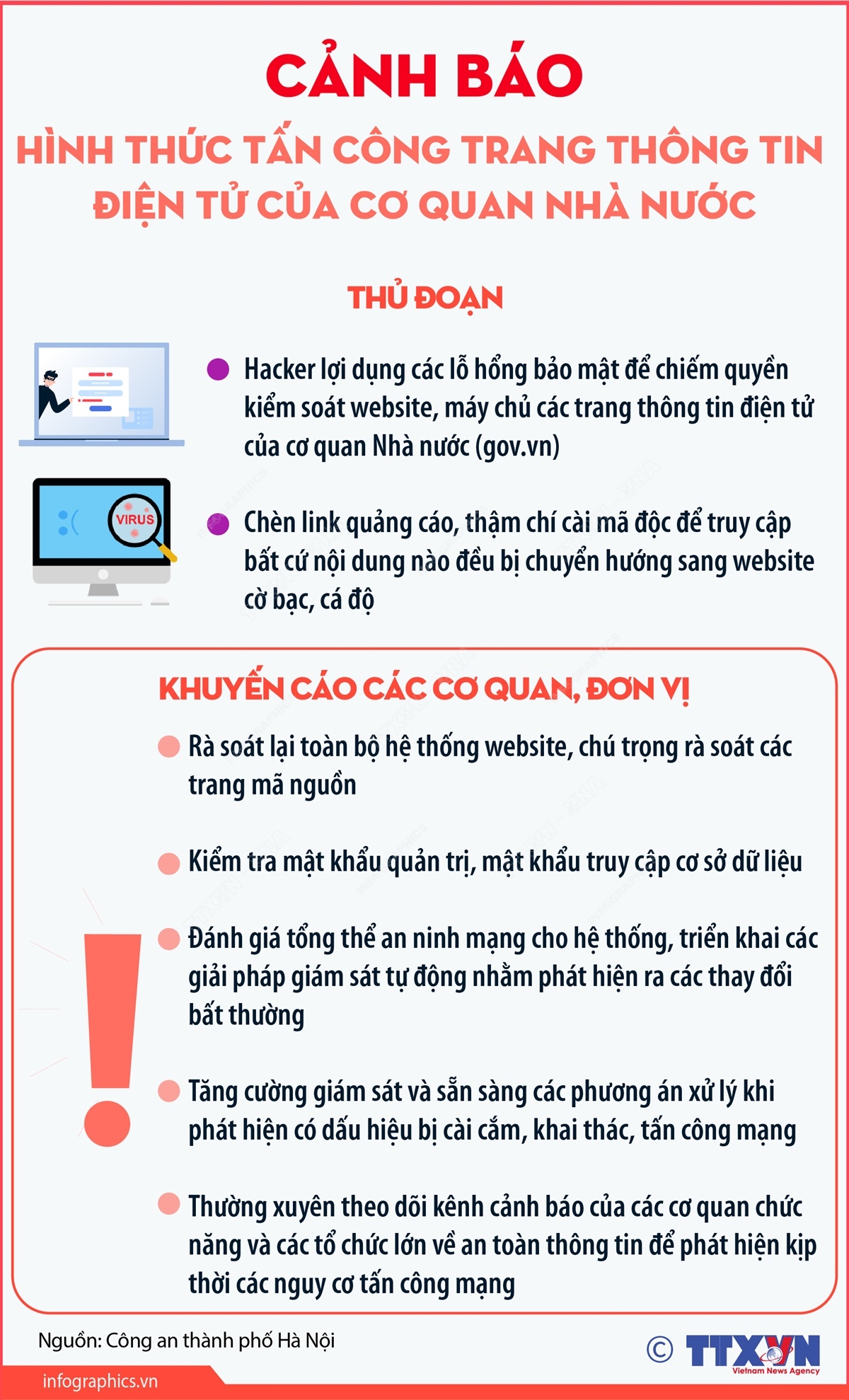 Cảnh báo hình thức tấn công trang thông tin điện tử của cơ quan Nhà nước
