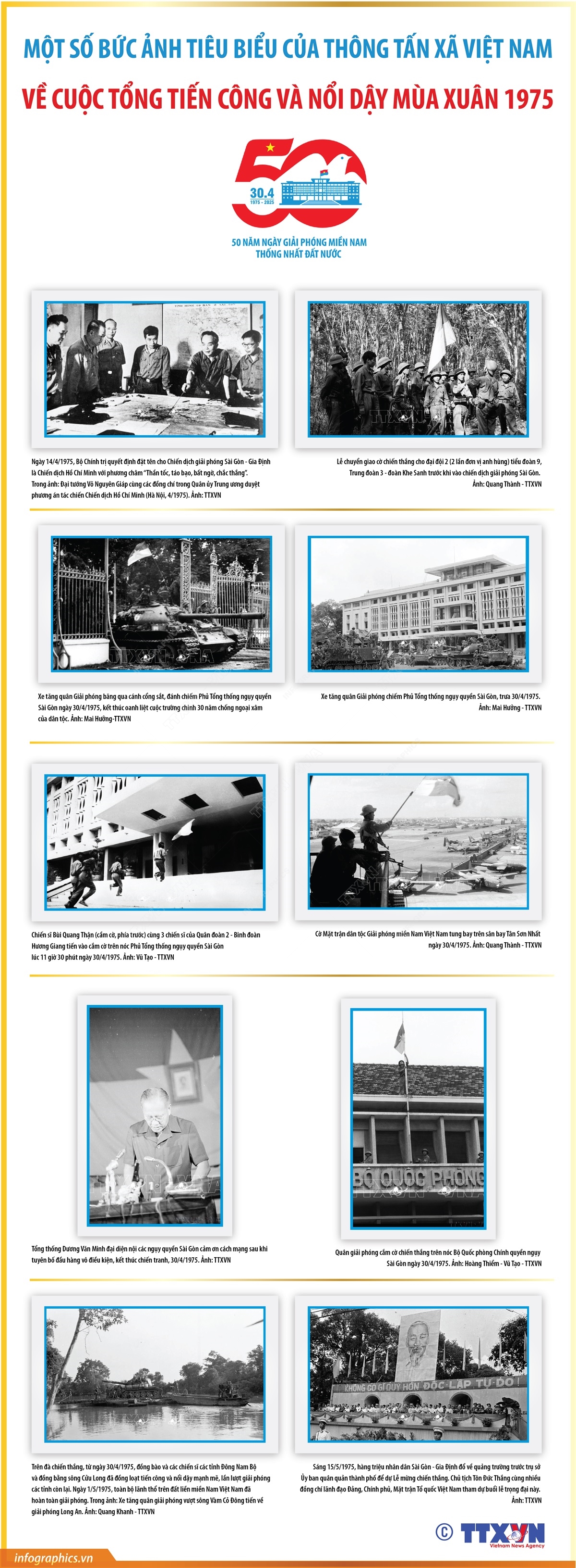 Một số bức ảnh tiêu biểu của Thông tấn xã Việt Nam về cuộc Tổng tiến công và nổi dậy mùa Xuân 1975