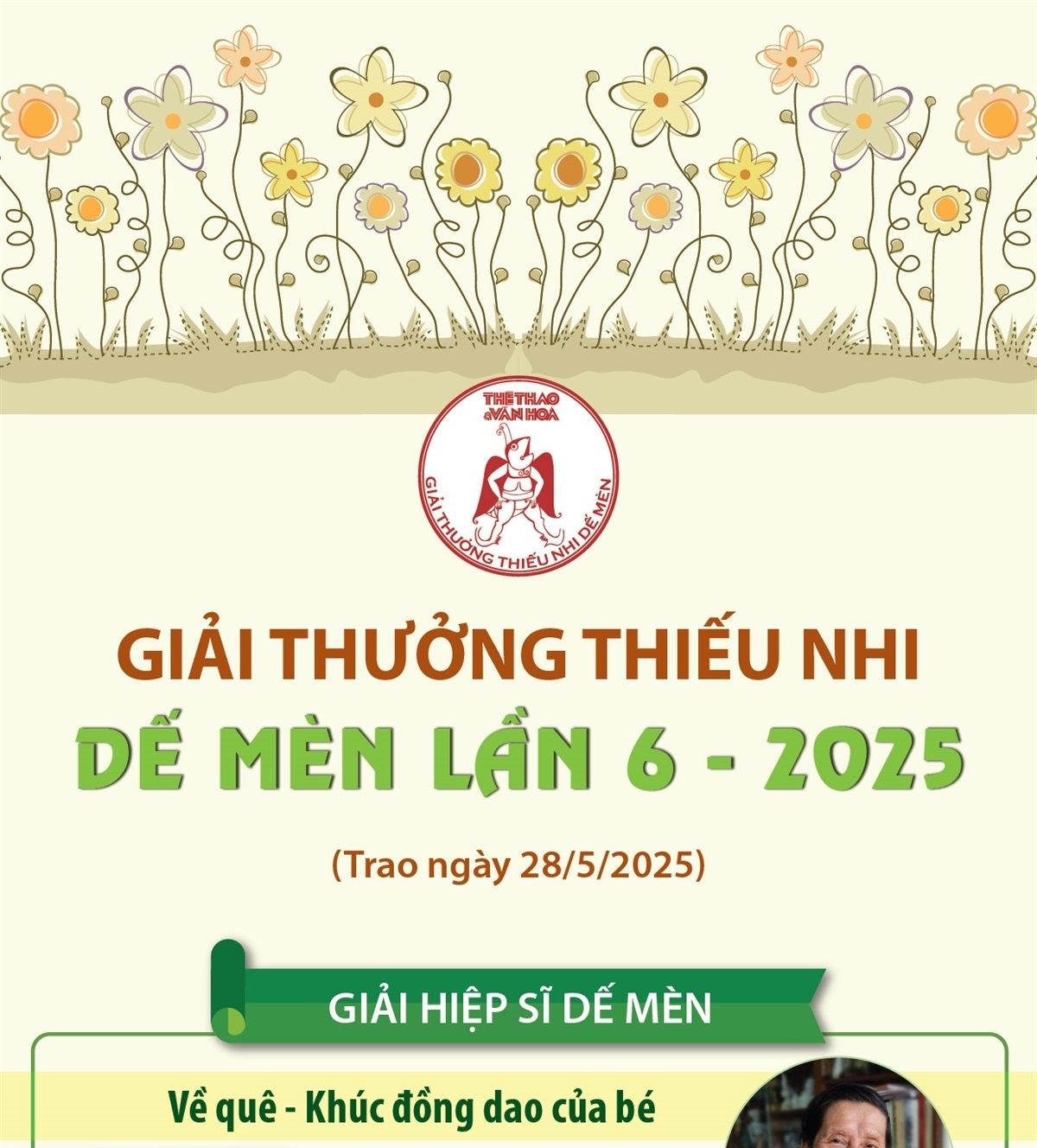GIẢI THƯỞNG THIẾU NHI DẾ MÈN LẦN 6 - 2025