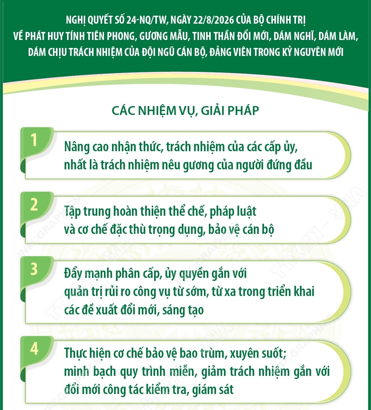 Nghị quyết số 24-NQ/TW về phát huy tính tiên phong, gương mẫu, tinh thần đổi...