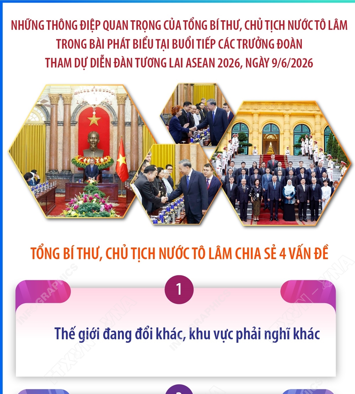 Những thông điệp quan trọng của Tổng Bí thư, Chủ tịch nước Tô Lâm tại buổi tiếp các Trưởng đoàn tham dự AFF 2026 (phần 1)