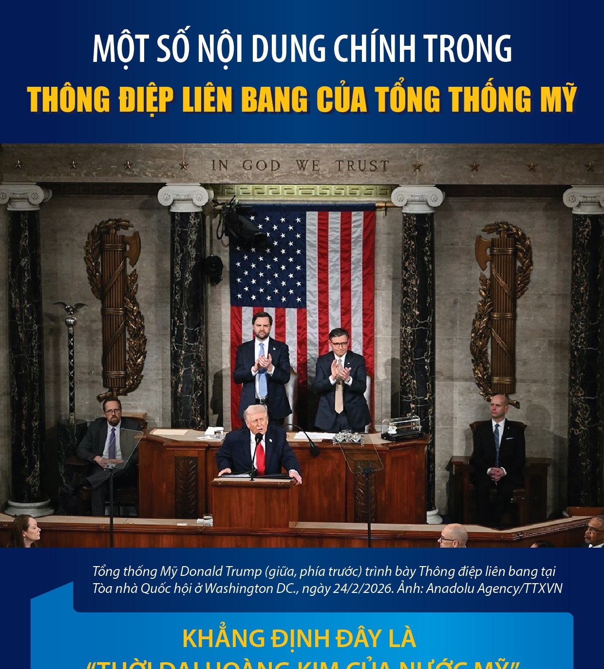 Một số nội dung chính trong Thông điệp Liên bang của Tổng thống Mỹ