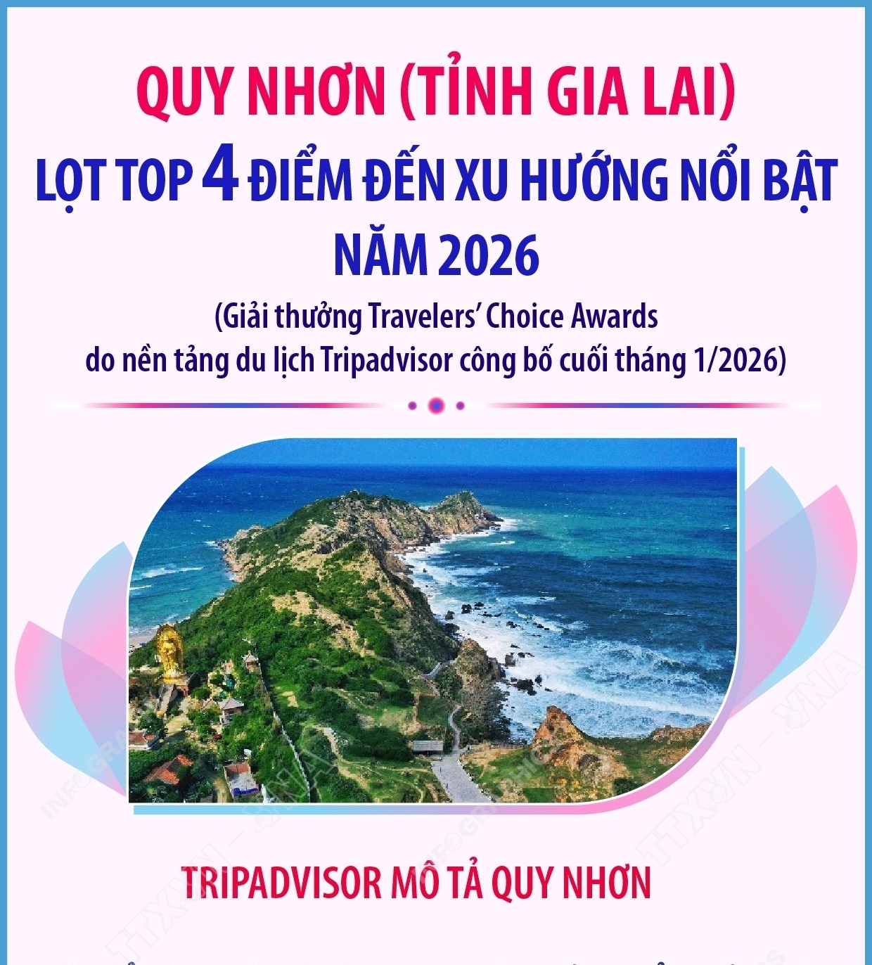 Quy Nhơn (Gia Lai) lọt top 4 điểm đến xu hướng nổi bật năm 2026