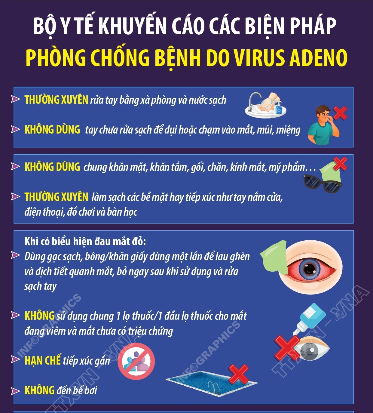 Bộ Y tế khuyến cáo các biện pháp phòng chống bệnh do virus Adeno