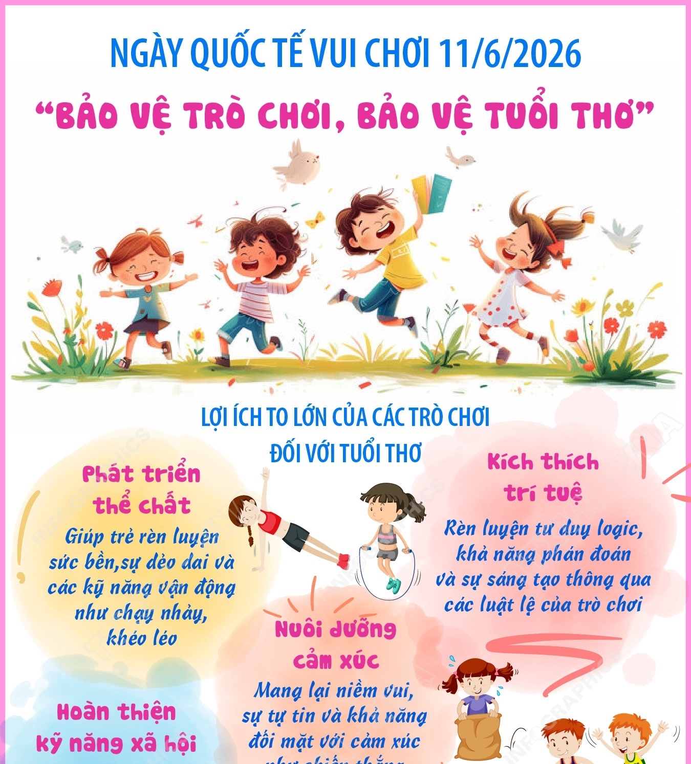 Ngày Quốc tế Vui chơi 11/6/2026: Bảo vệ trò chơi, bảo vệ tuổi thơ