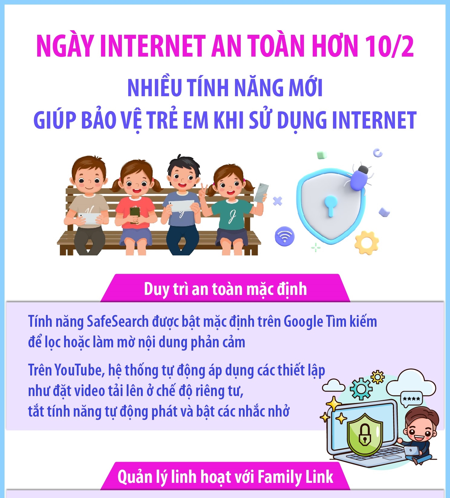 Ngày Internet An toàn hơn 10/2: Nhiều tính năng mới giúp bảo vệ trẻ em...