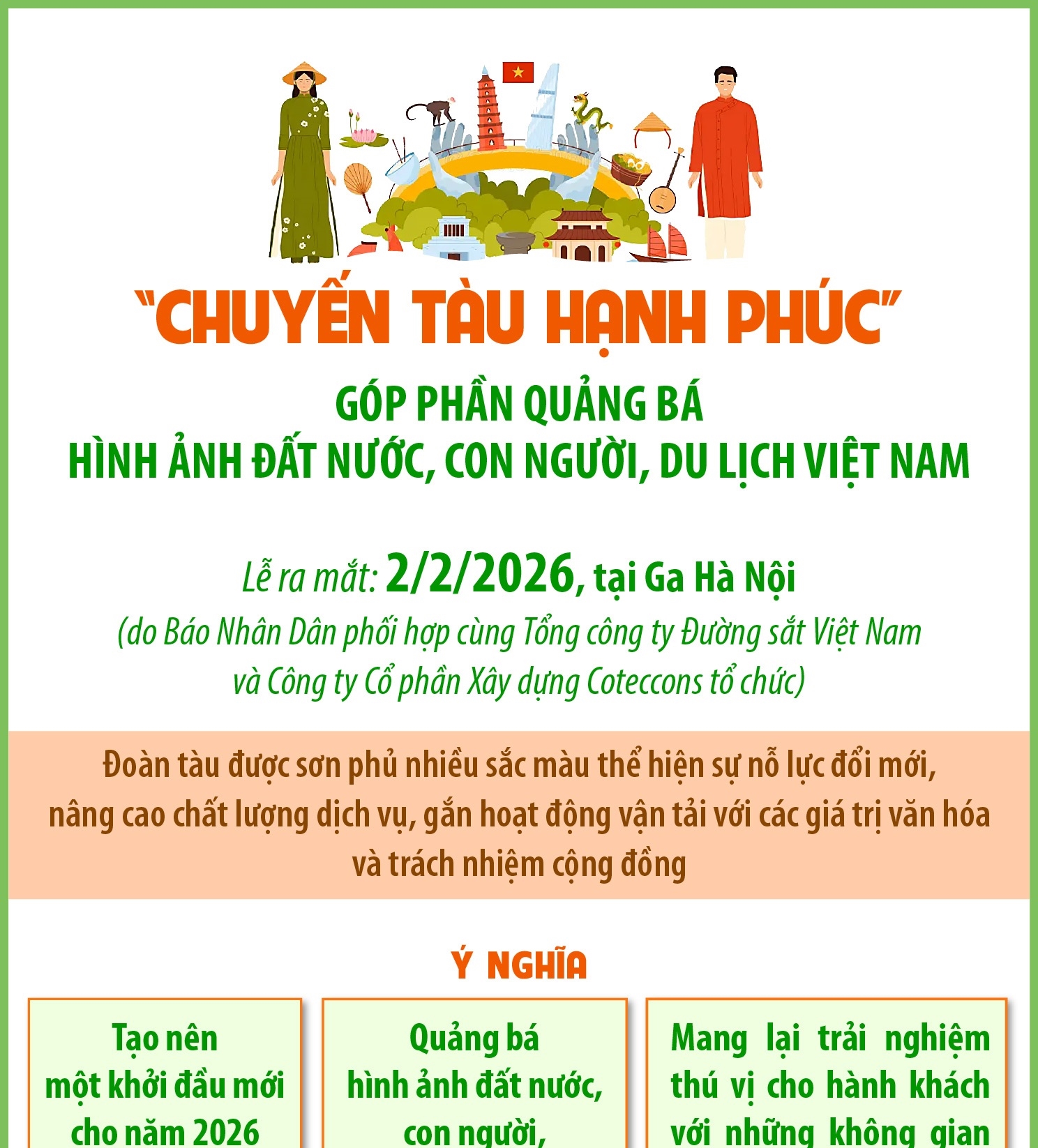 “Chuyến tàu Hạnh phúc” góp phần quảng bá hình ảnh đất nước, con người, du lịch Việt Nam