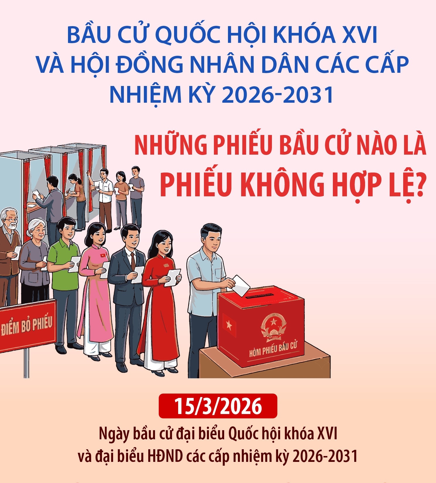 Bầu cử Quốc hội và HĐND: Những phiếu bầu cử nào là phiếu không hợp lệ?