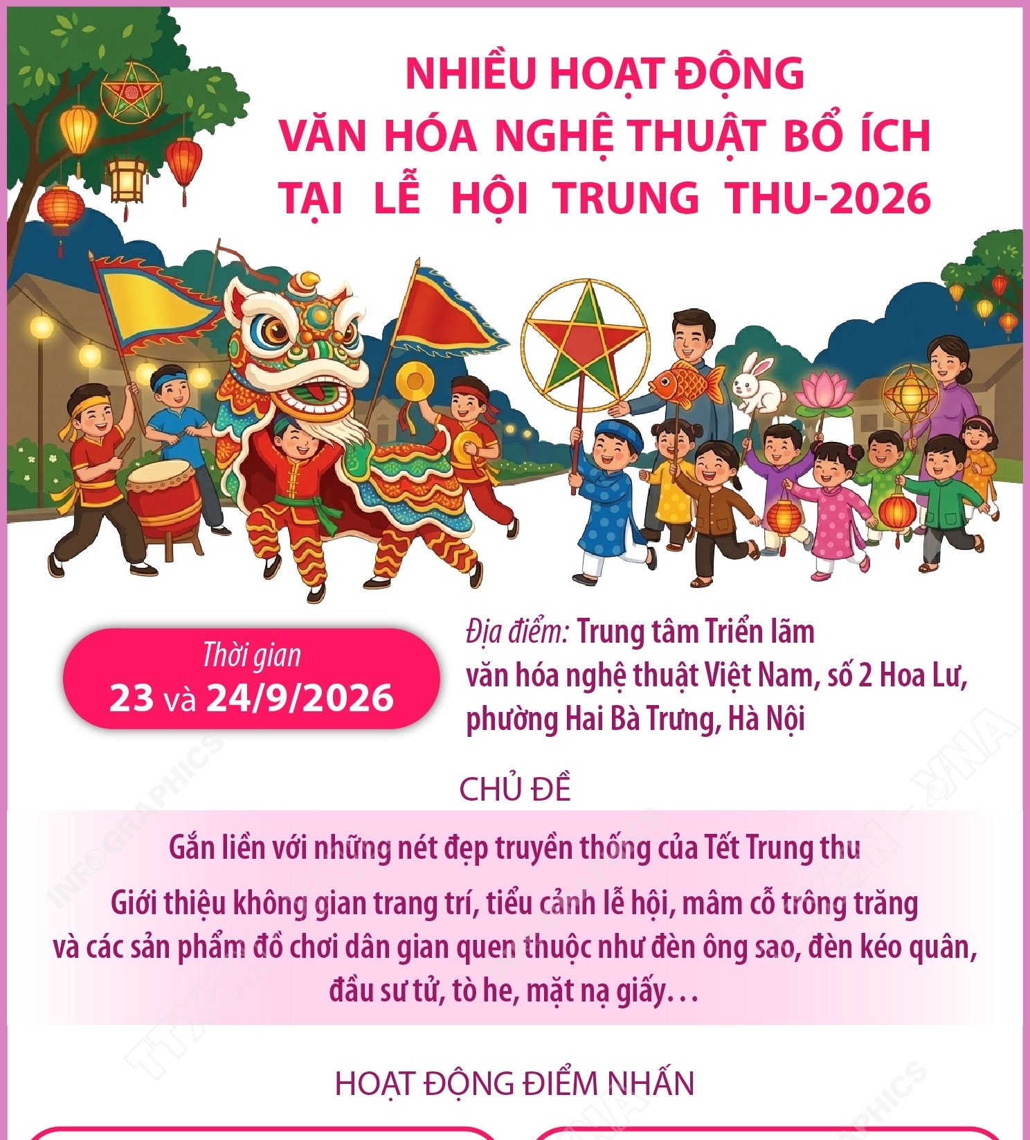 Nhiều hoạt động văn hóa nghệ thuật bổ ích tại Lễ hội Trung thu-2026