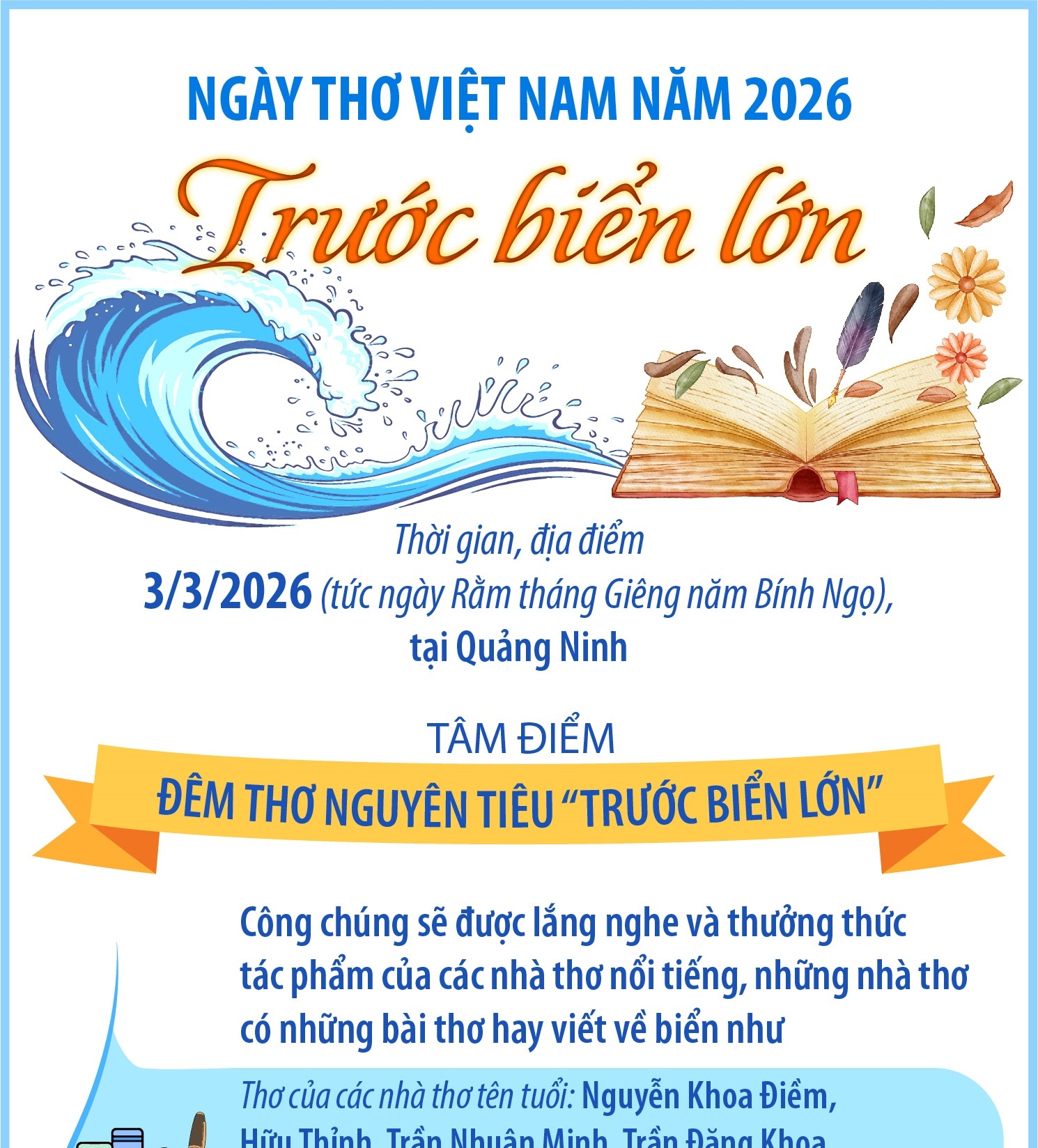 Ngày Thơ Việt Nam năm 2026: Trước biển lớn