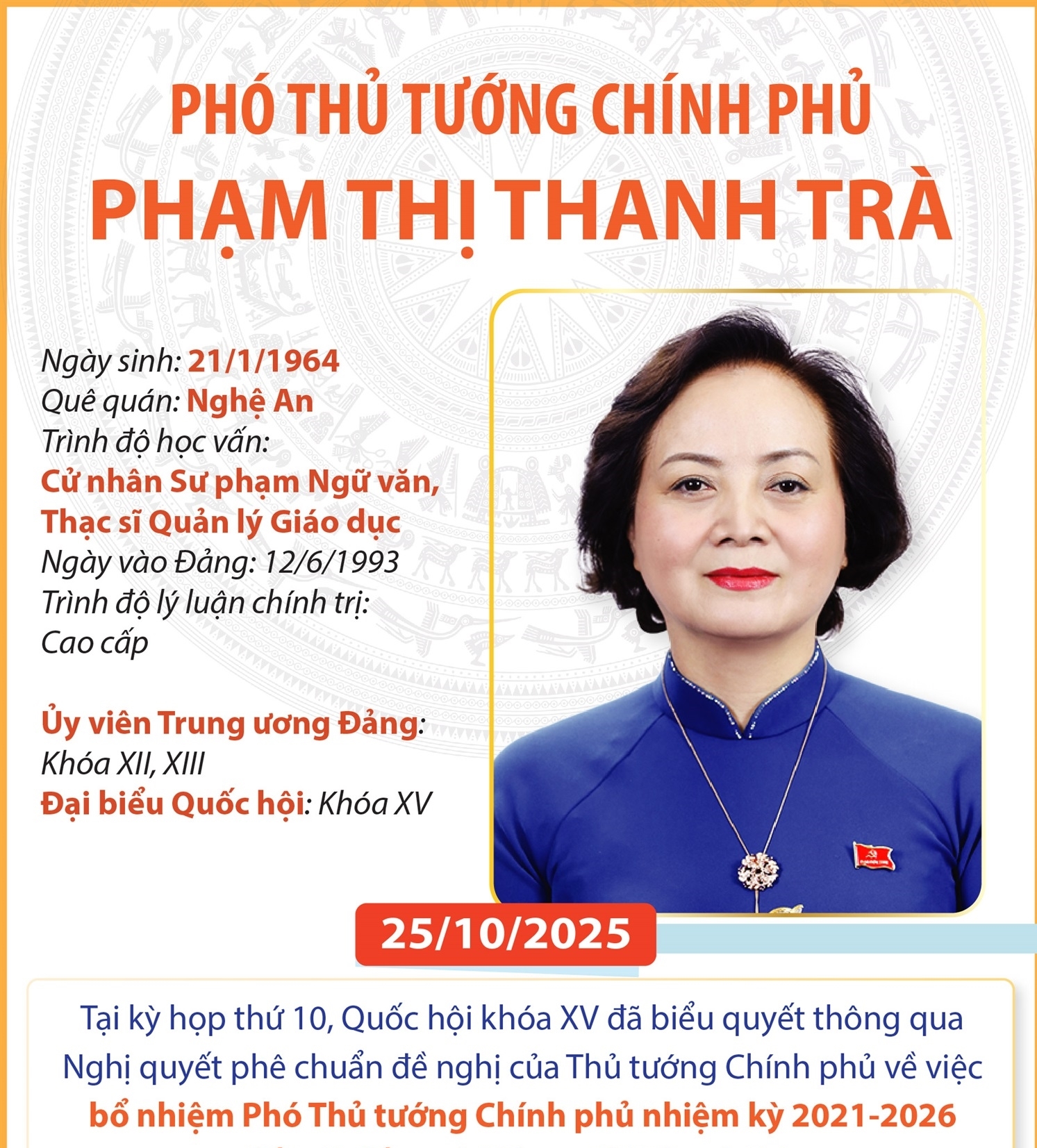 Phó Thủ tướng Chính phủ Phạm Thị Thanh Trà