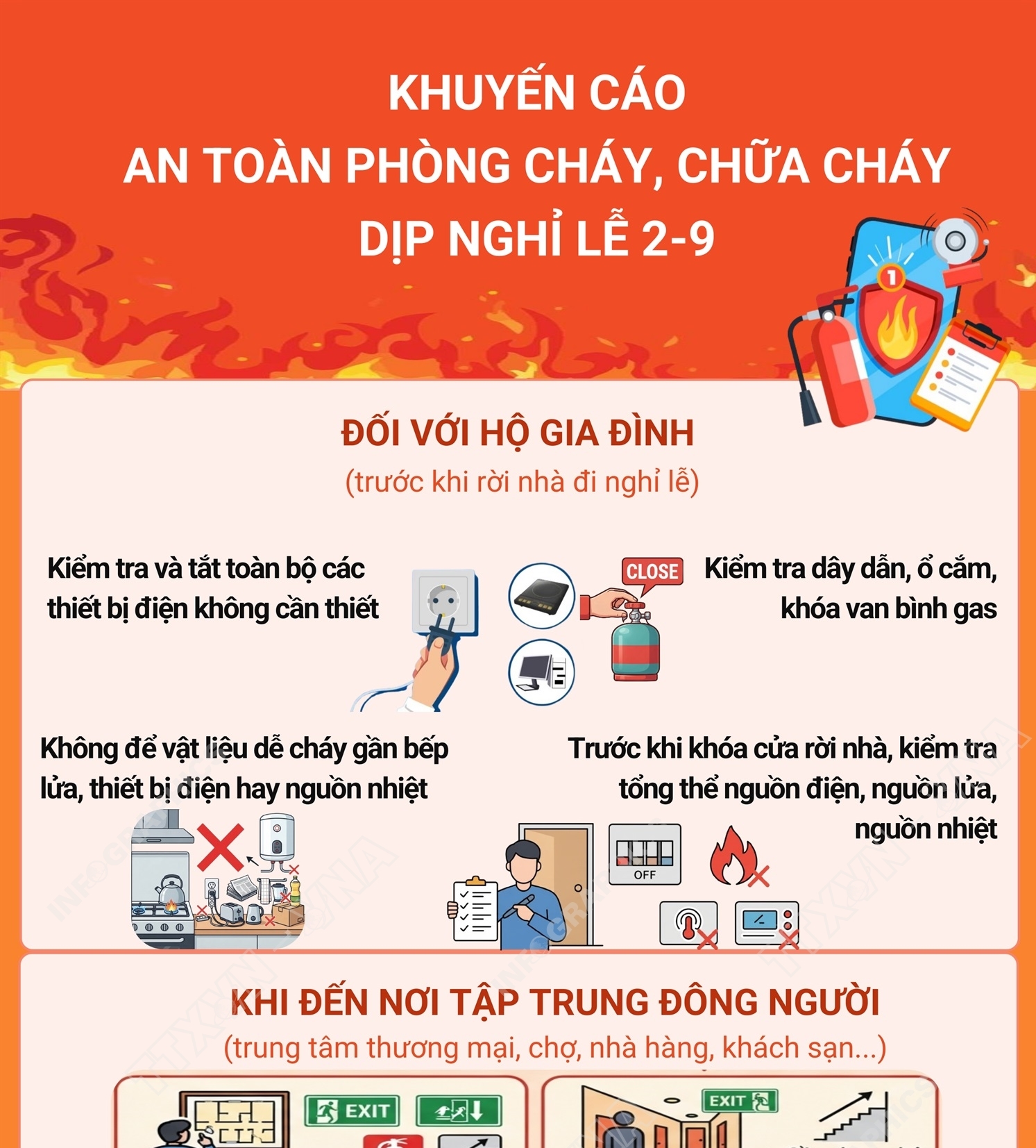 Khuyến cáo an toàn phòng cháy, chữa cháy dịp nghỉ lễ 2/9