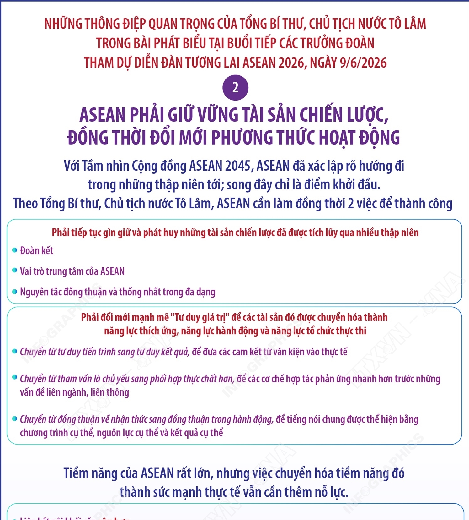 Những thông điệp quan trọng của Tổng Bí thư, Chủ tịch nước Tô Lâm tại buổi tiếp các Trưởng đoàn tham dự AFF 2026 (phần 3)