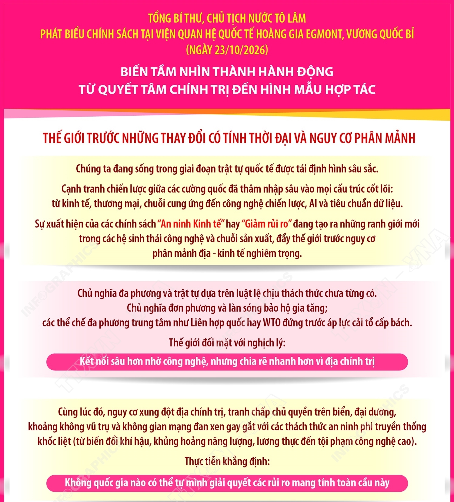 Tổng Bí thư, Chủ tịch nước Tô Lâm phát biểu chính sách tại Viện Quan hệ Quốc tế Hoàng gia Egmont, Vương quốc Bỉ (phần 2)