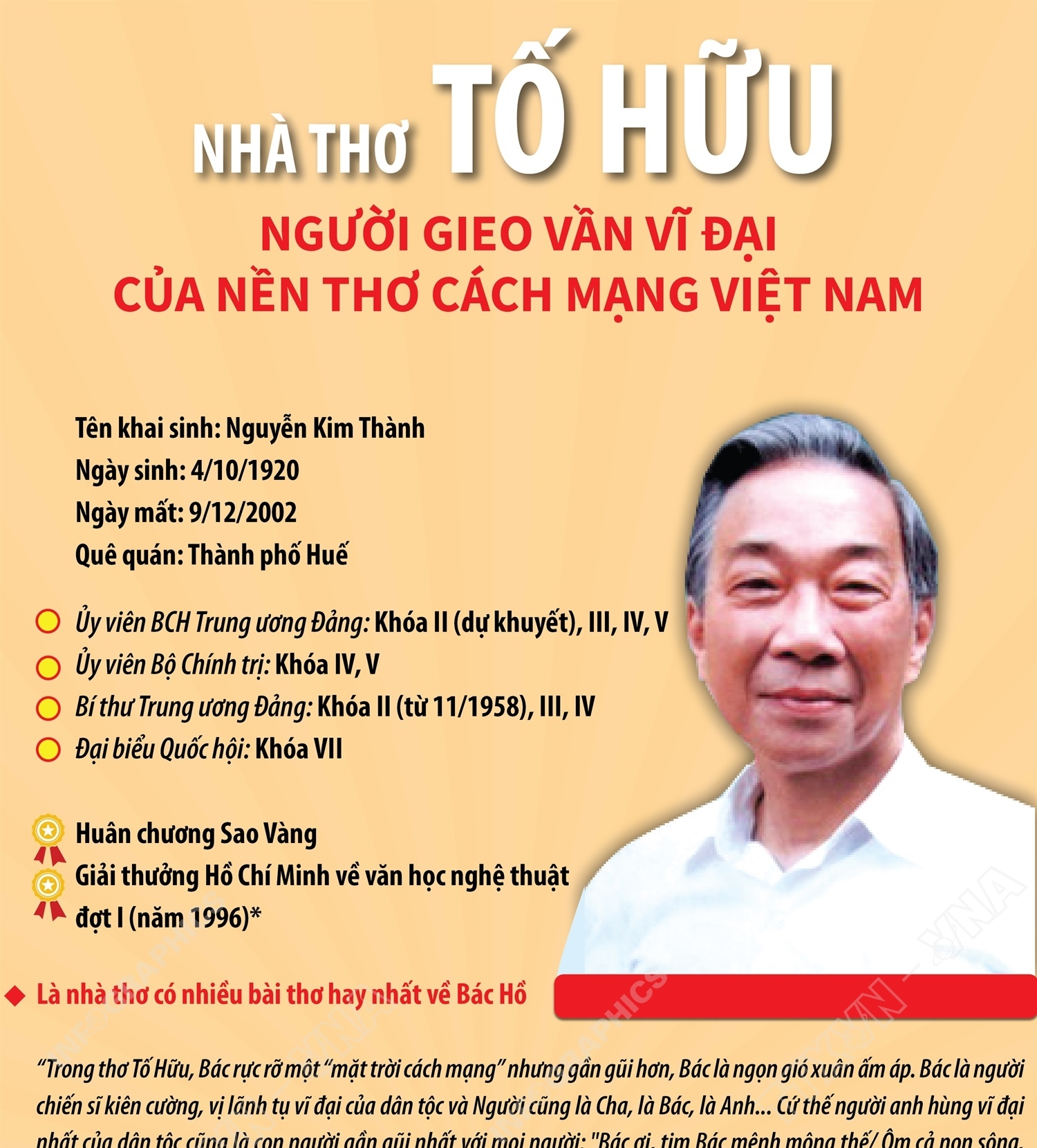 Nhà thơ Tố Hữu - cánh chim đầu đàn của nền văn nghệ cách mạng Việt Nam