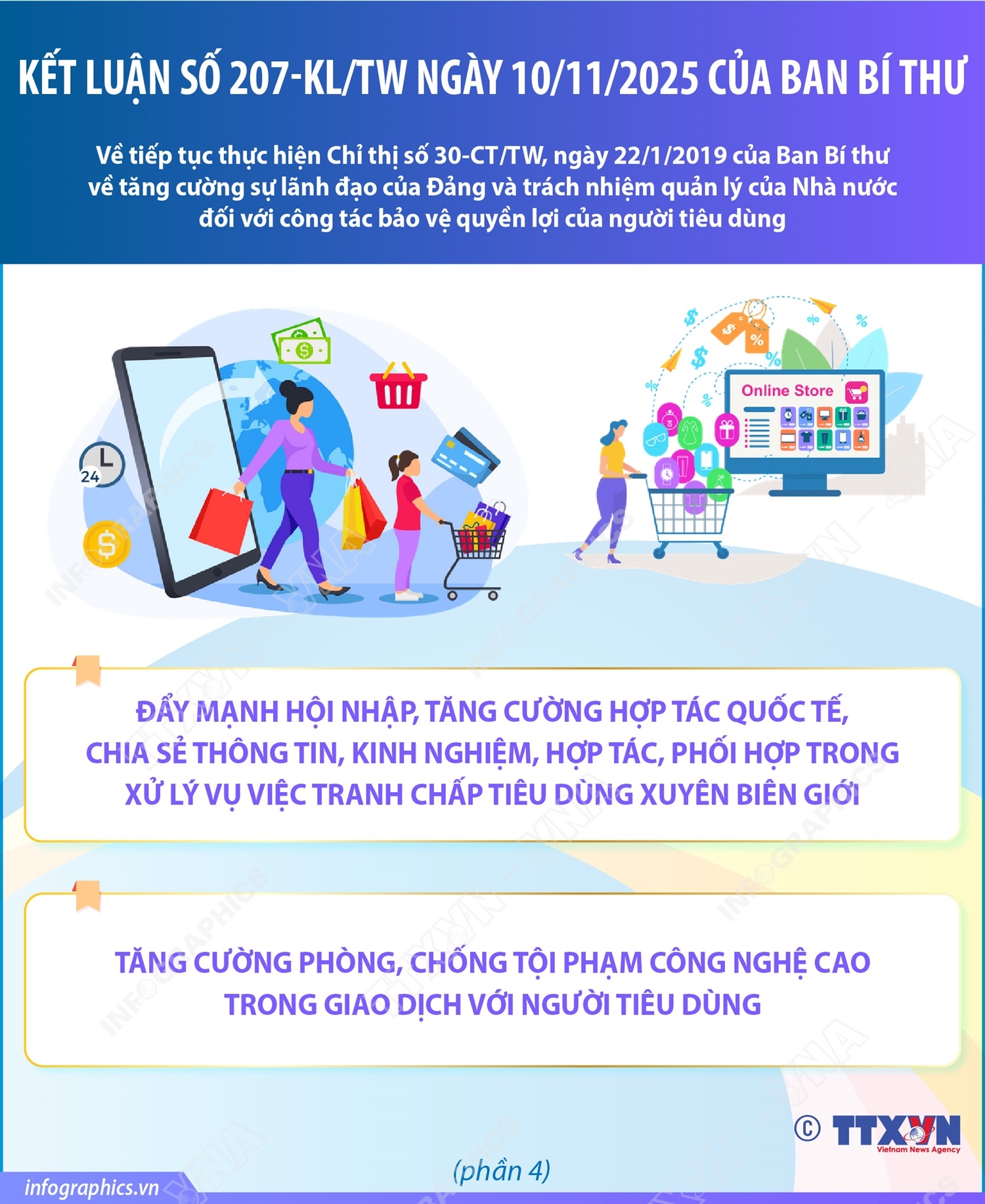 Kết luận số 207-KL/TW: Tăng cường hợp tác quốc tế để bảo vệ quyền lợi của người tiêu dùng