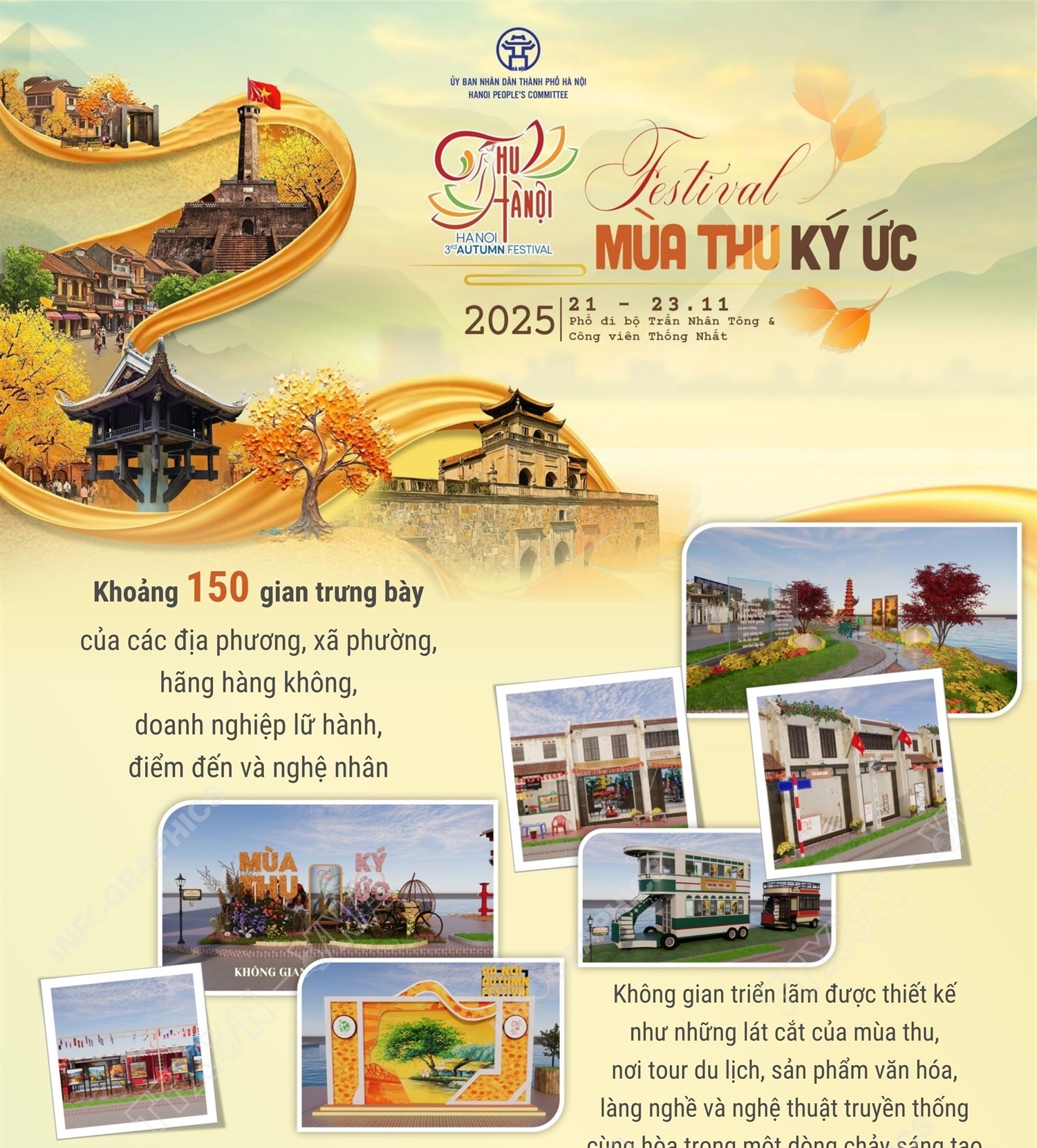 Festival “Thu Hà Nội - Mùa thu ký ức” từ ngày 21 - 23/11/2025