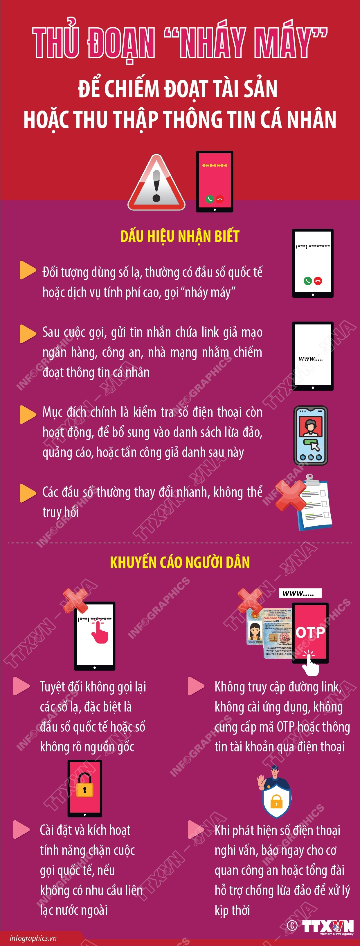 Thủ đoạn “nháy máy” để chiếm đoạt tài sản hoặc thu thập thông tin cá nhân