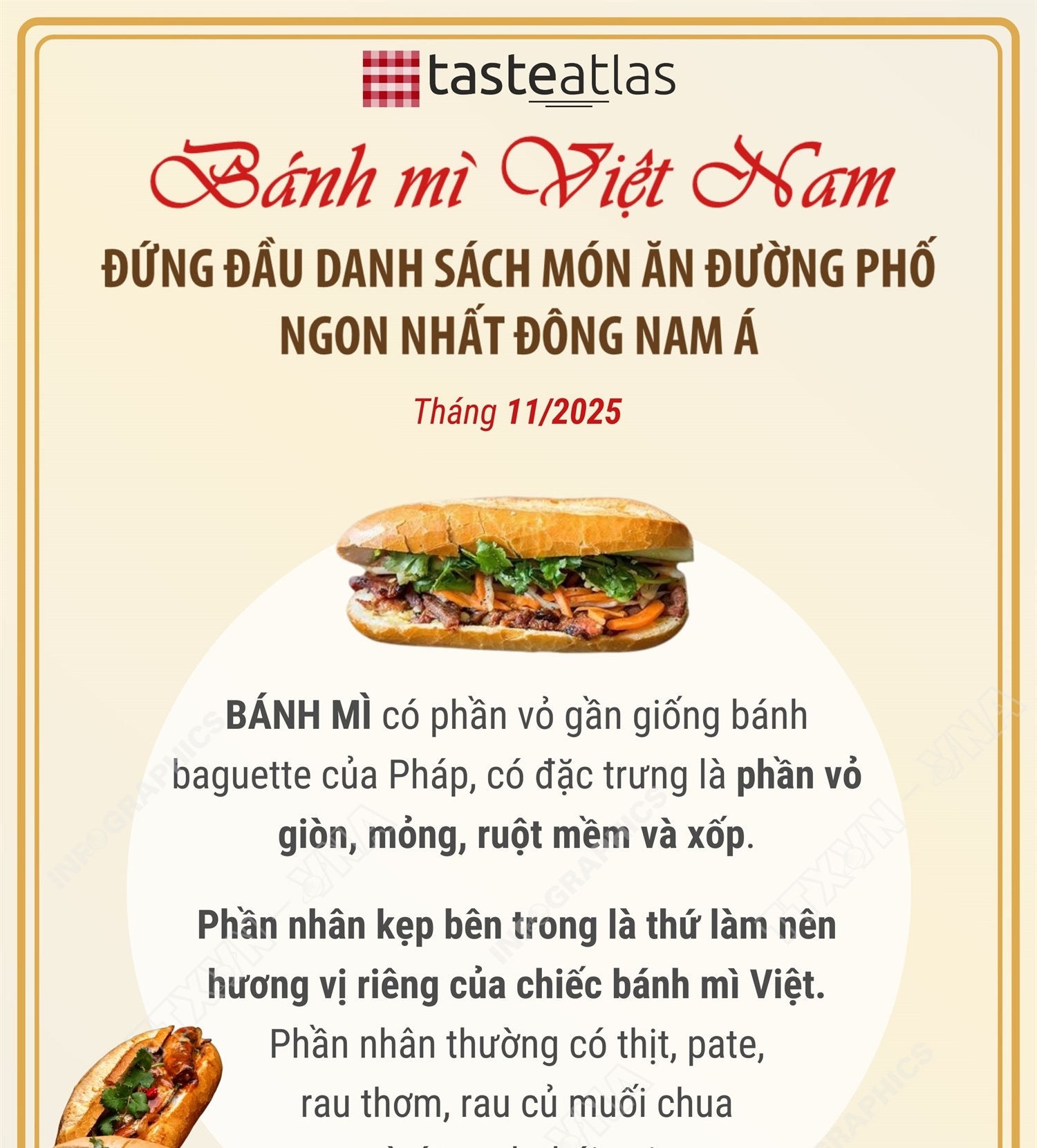 Bánh mì đứng đầu danh sách món ăn đường phố ngon nhất Đông Nam Á