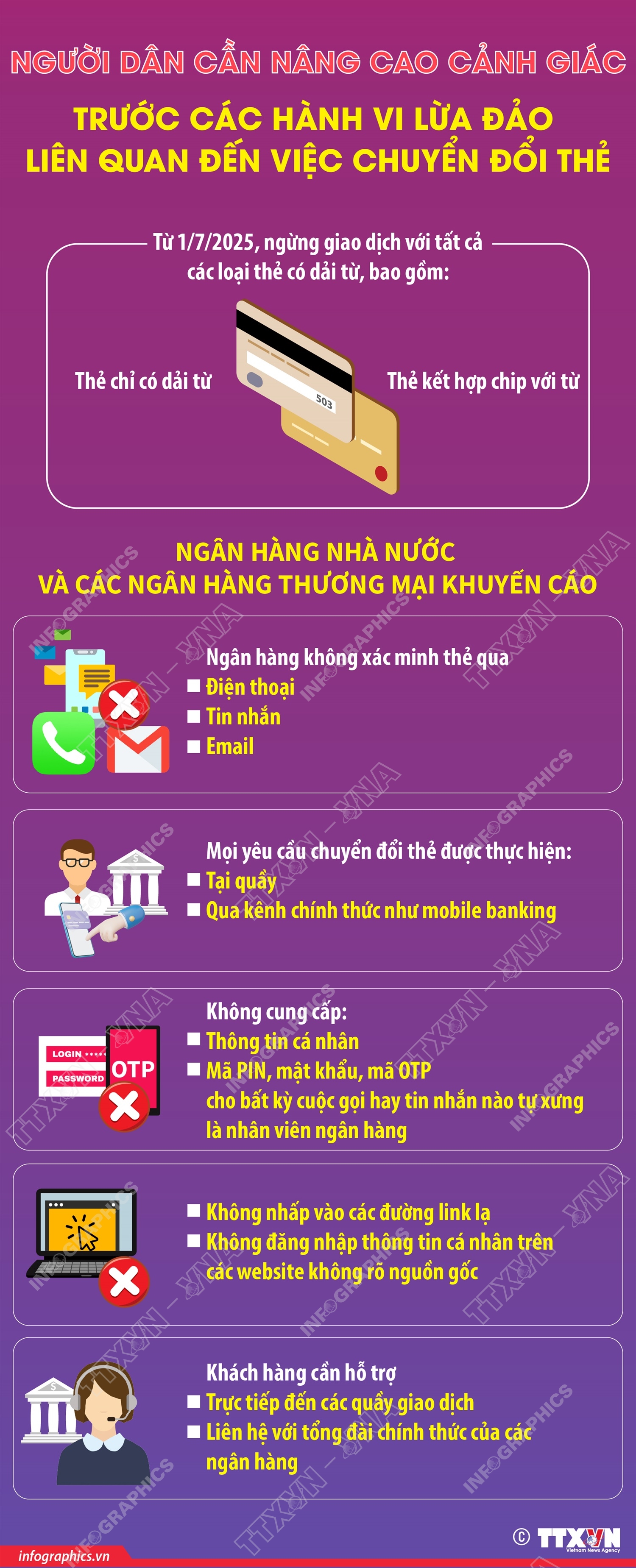 Người dân cần nâng cao cảnh giác trước các hành vi lừa đảo liên quan đến việc chuyển đổi thẻ