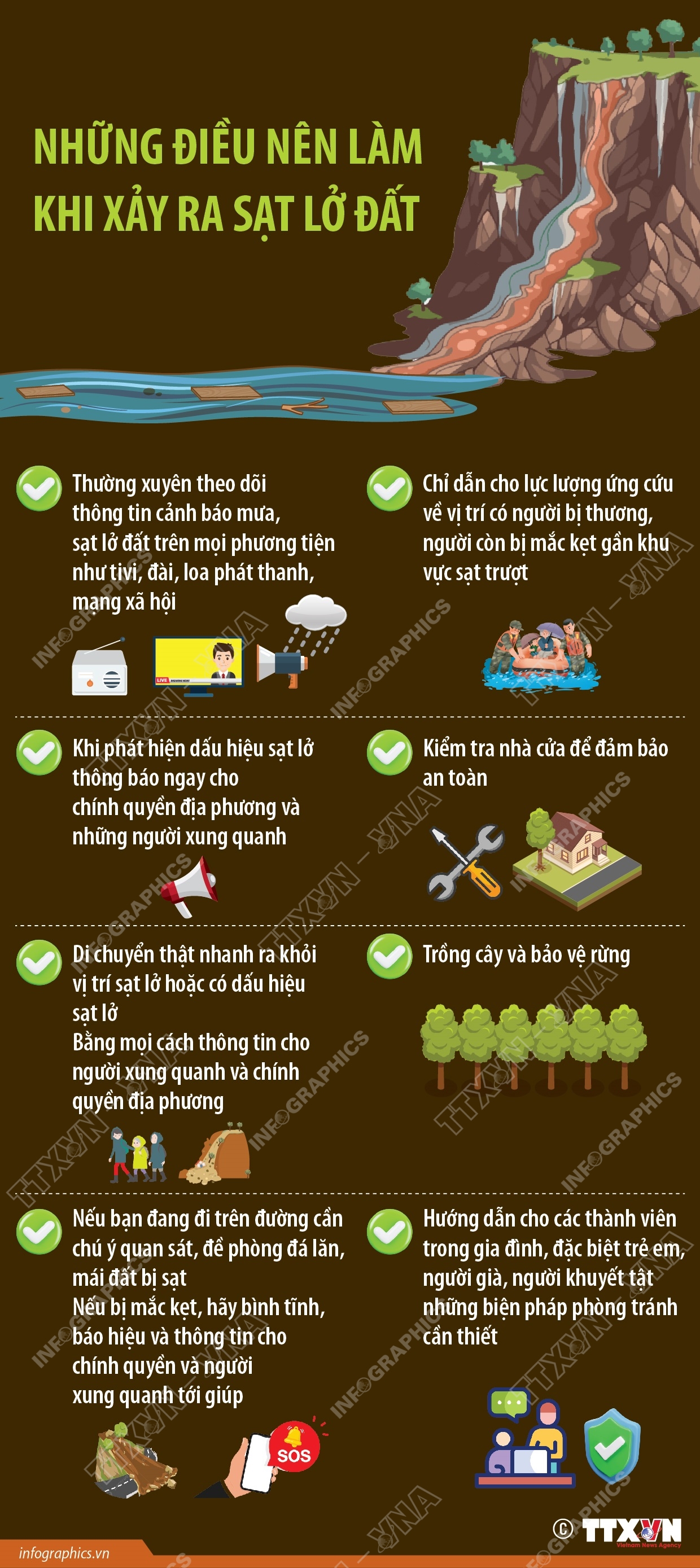 Những điều nên làm để phòng, tránh sạt lở đất